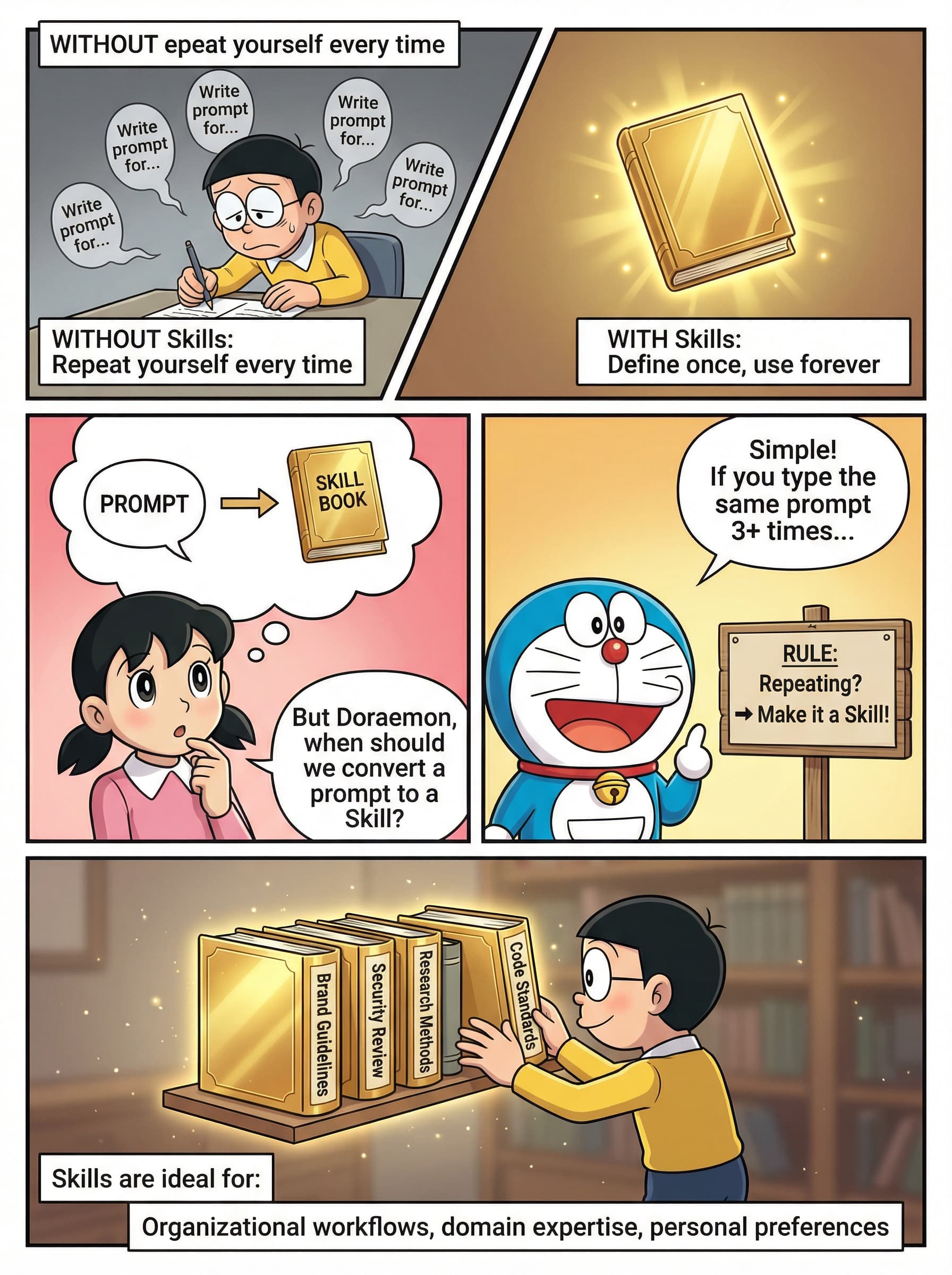 何时把 prompt 转换成 Skill