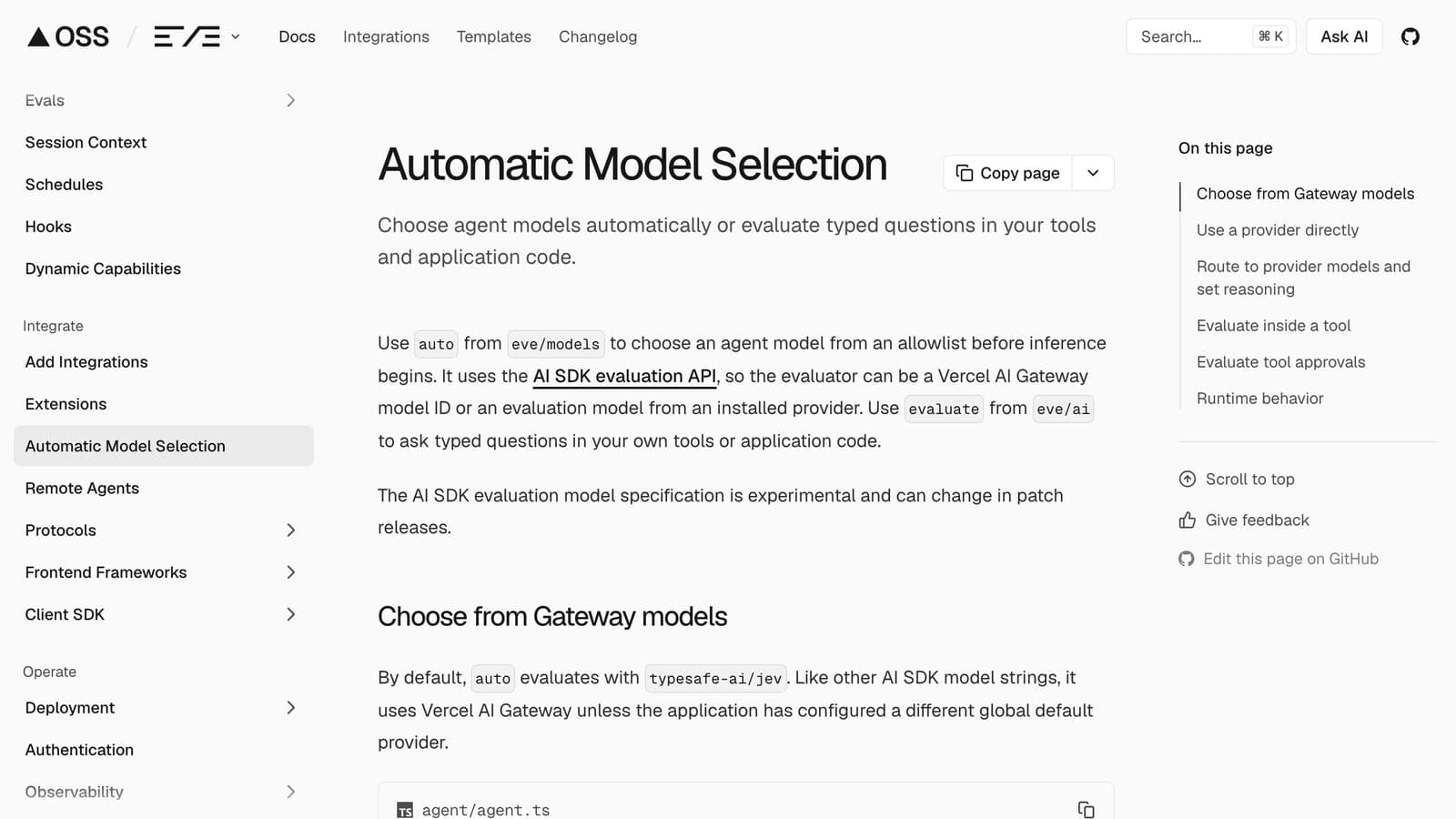 eve 文档的 Automatic Model Selection:默认就用 typesafe-ai/jev 做评估