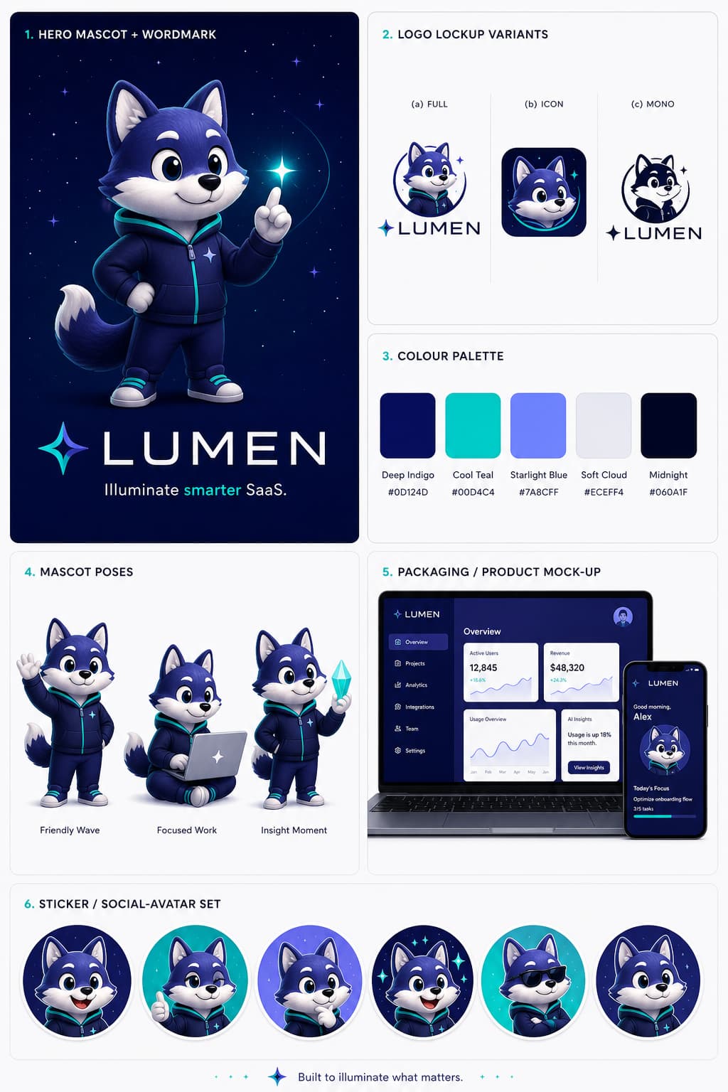 brand mascot identity board