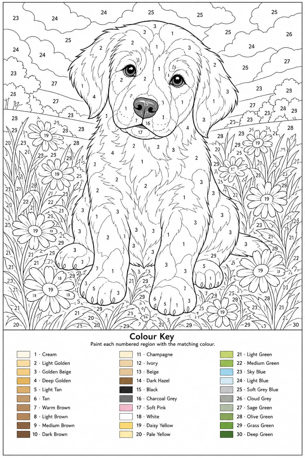 paint by numbers template